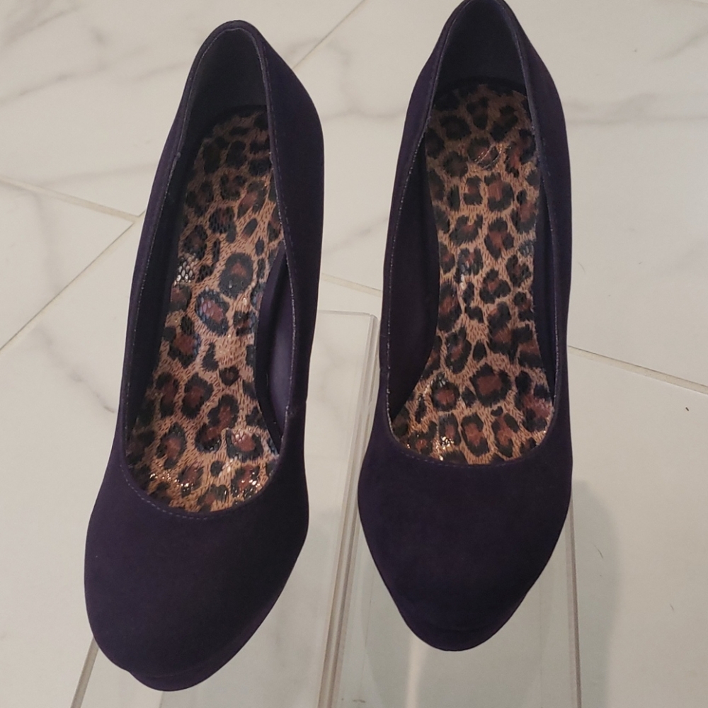 Purple Glaze Platform Heels